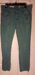 Teal Anthropologie Skinny Pants